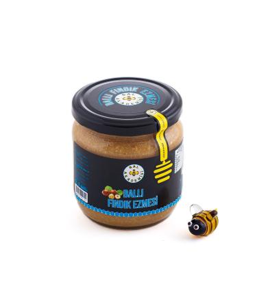 HONEY ACADEMY Raw Honey Hazelnut Paste 300 gr 0 Natural (FREE ADDITIVES - SUGAR FREE - GLUTEN FREE)