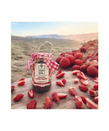 Mehmet Sandal Sugar-Free Strawberry Jam 290 gr. - Natural Sugar-Free Strawberry Jam 290 gr.