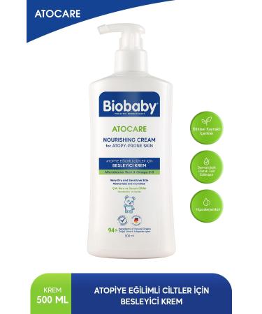 Biobaby Nourishing Cream 500 Ml - Ceramide Prebiotic Omega 3 - 6 Oatmeal