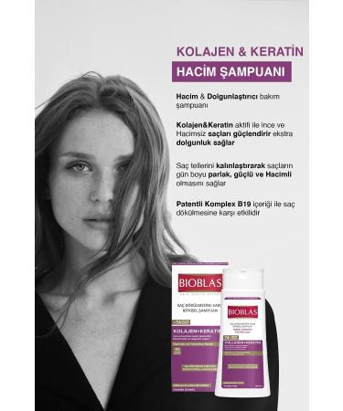 Bioblas Anti-Hair Loss Volume Shampoo 360 ml - Collagen Keratin for thin and volumeless hair - Buy Online on GoSupps.com