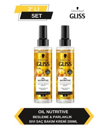 Gliss Oil Nutritive Liquid Hair Conditioner 200ml x Set of 2