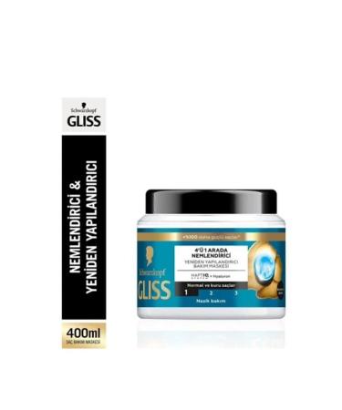 Schwarzkopf 4 in 1 Moisturizing & Restructuring Hair Care Mask Aqua 400 ml