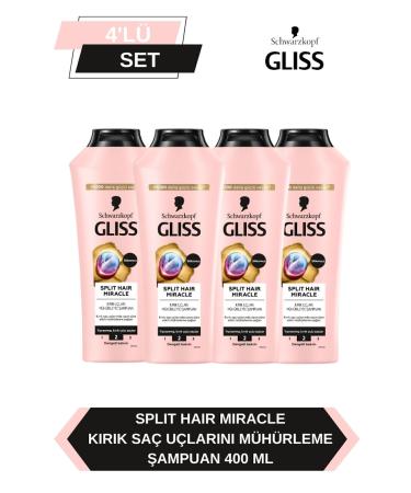 Gliss Split Hair Miracle Shampoo 400 Ml x 4 Pieces