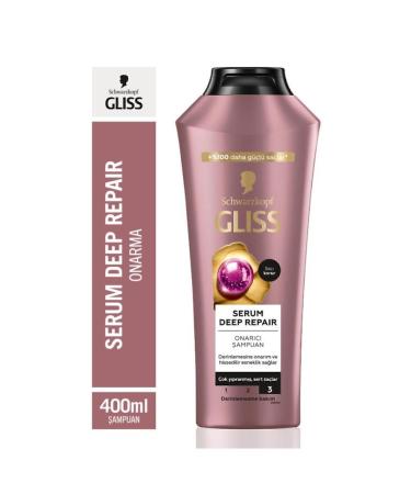 Gliss Serum Deep Repair Repairing Shampoo 400 ml x 2 Pieces - Buy Online on GoSupps.com