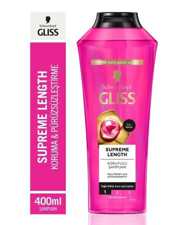 Gliss Supreme Length Long Hair Special Shampoo 400 ml x 6 Pieces - Buy Online on GoSupps.com
