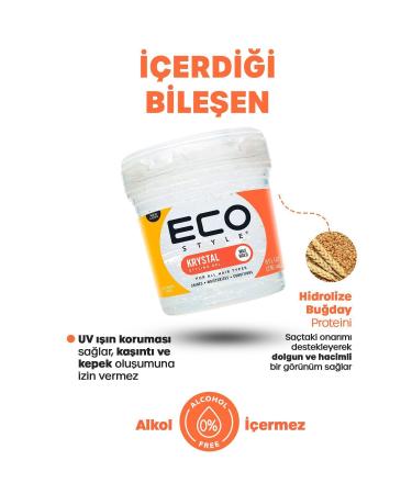 ECO Style Crystal UV Protection Full and Voluminous Styling 236ml Krystal Styling Gel - Buy Online on GoSupps.com