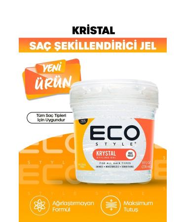 ECO Style Crystal UV Protection Full and Voluminous Styling 236ml Krystal Styling Gel