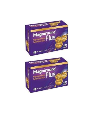 Magnimore Plus Magnesium Supplementary Food 60 Tablets X 2 Pieces