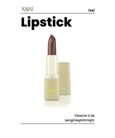 KAJAL Dark Earth Brown Lipstick & Dark Earth Brown Lipstick - No: 734