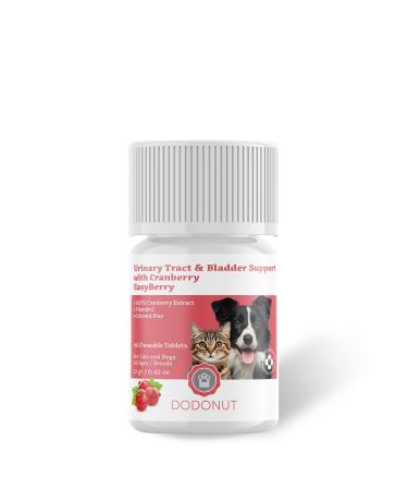 DODONUT EasyBerry Cat & Dog Urinary Tract Health Nutritional Supplement Cranberry Extract Vitamin C 40 Tablets