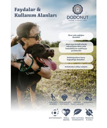 DODONUT EasyBerry Cat & Dog Urinary Tract Health Nutritional Supplement Cranberry Extract Vitamin C 40 Tablets - Buy Online on GoSupps.com