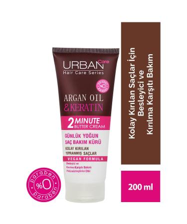 Urban Care Argan Oil&keratin Intensive Hair Care Mask for Easily Broken and Damaged Hair - 200 ml