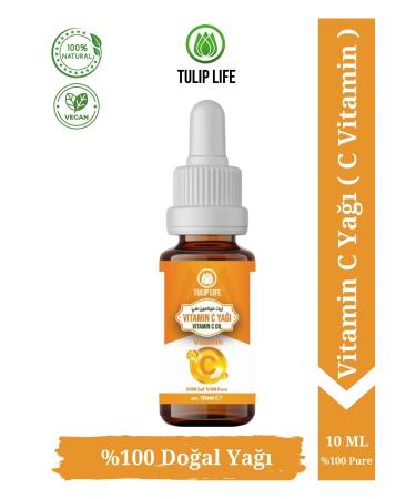 Tuliplife Vitamin C Oil 0 Pure and Natural ( Vitamin C Oil ) Glass Dropper 10 ML