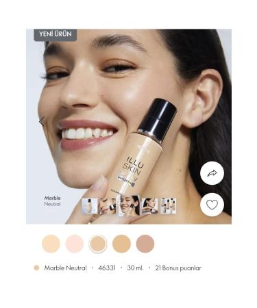 Oriflame The ONE Illuskin Glow Reflective Foundation marble neutral - Buy Online on GoSupps.com