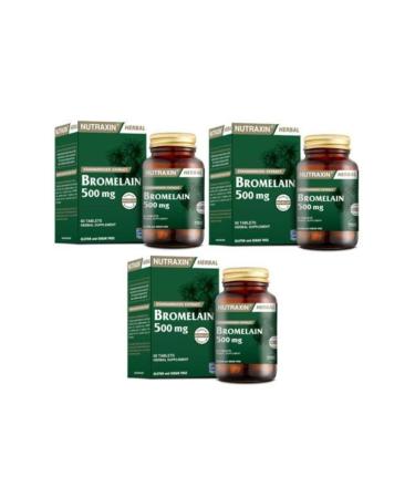 Nutraxin Bromelain 60 Capsules X 3
