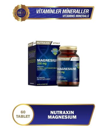 Nutraxin Magnesium Citrate 60 Tablets 250 Mg 3 Pack