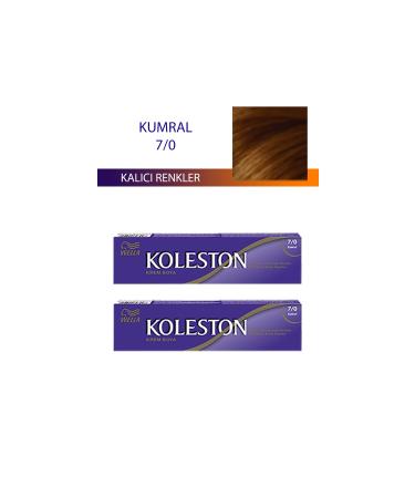 Wella 2 Pieces Single Tube Hair Dye Blonde 7/0