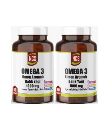 Ncs Lemon Flavored Omega 3 Fish Oil 1000 Mg Vitamin D Vitamin K Vitamin E 60 Softgels 2 Pieces