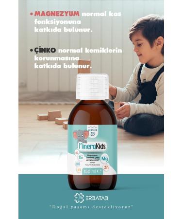 Erbatab Children's Multivitamin (Magnesium Zinc Selenium) Minera Kids 150 ml - Buy Online on GoSupps.com