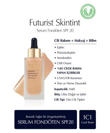 Estee Lauder Skin Smoothing Moisturizing Foundation- 30ml - SPF20-1C1 Cool Bone Passi.578