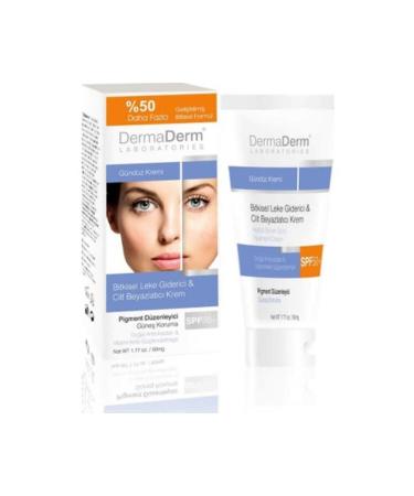 DermaDerm Day Cream 100ml (Spot Remover Skin Whitener Against Freckles and Sun Spots 100 Gr)