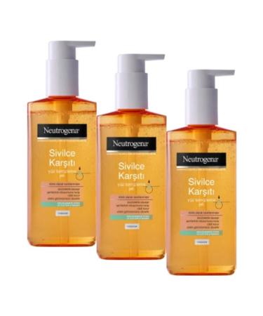 Neutrogena Anti-Acne Facial Cleansing Gel 200 Ml (3 Pieces)