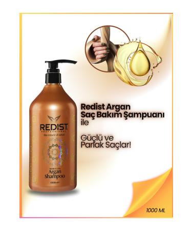 Redist Argan Oil Hair Care Shampoo for Dry and Damaged Hair 1000 ml