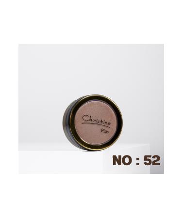 Christine Plus Glitter Single Eyeshadow Soft Color Shiny Eyeshadow Brown No: 52