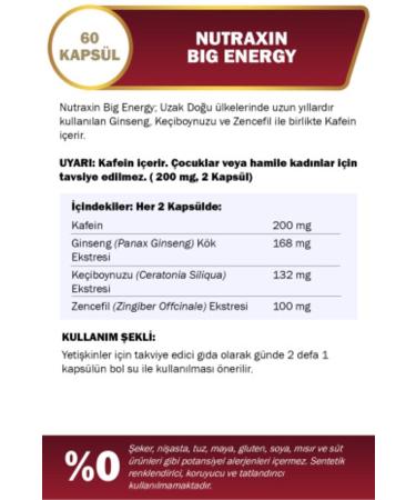 Nutraxin Big Energy - Vitamin Supplement 60 Tablets - Buy Online on GoSupps.com