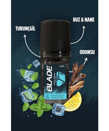 Blade Cool Fresh Men's Roll On 3x50 ml - Buy Online on GoSupps.com