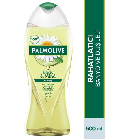 Palmolive Body & Mind Relaxing Bath and Shower Gel with Chamomile Extract and Natural Oil 500 ml