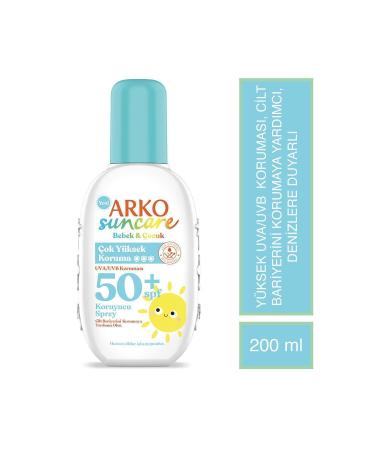 Arko Suncare Very High Protection Spf 50 Protective Spray for Babies and Children 200 ml