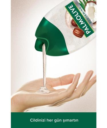 Palmolive Body & Mind Coconut Peeling Effect Bath and Shower Gel 500 ml x2 Pieces + Shower Fibre - Buy Online on GoSupps.com