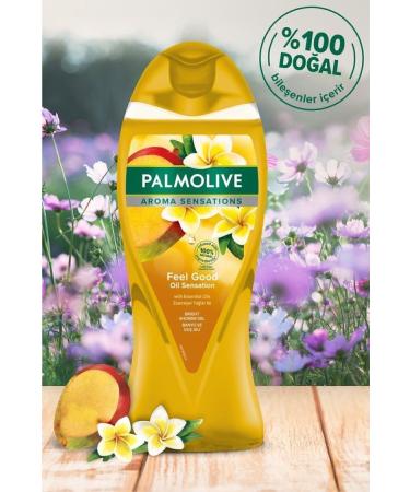 Palmolive Aroma Sensations Feel Good Silky Bath and Shower Gel 500 ml x 2 Pieces + Shower Fibre Gift - Buy Online on GoSupps.com