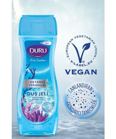 Duru Fresh Sensations Ocean Freshness Shower Gel 3x450ml with Bath Fibre - Buy Online on GoSupps.com