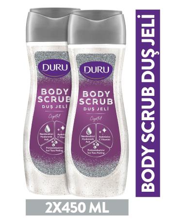 Duru Body Scrub Crystal Shower Gel 2x450 Ml