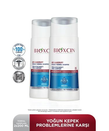 Bioxcin Aqua Thermal DS Intensive Anti-Dandruff Shampoo 200 ml Set of 2 - Buy Online on GoSupps.com