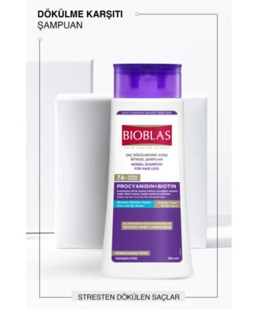 Bioblas Procyan d n Anti-Stress Shampoo for Hair Loss 360 ml - Anti-Loss Shampoo 4-pack - Buy Online on GoSupps.com