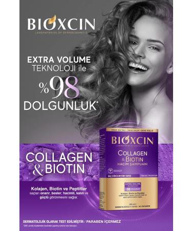 Bioxcin Collagen & Biotin Extra Volume Shampoo 300 Ml - Collagen Biotin Thin Sparse Hair 5-Piece - Buy Online on GoSupps.com