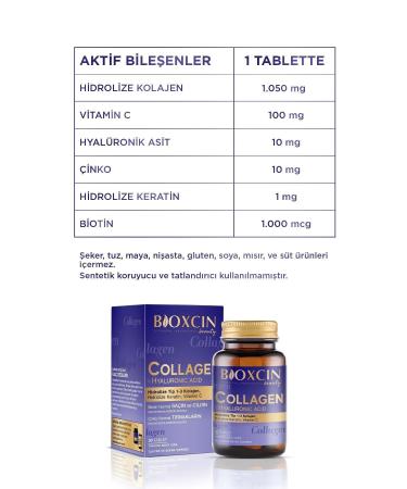 Bioxcin Beauty Collagen 30 Tablets - Type 1 Type 3 Hydrolyzed Collagen 2 Pack - Buy Online on GoSupps.com