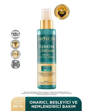 Bioxcin Keratin & Argan Repairing Liquid Hair Care Cream 150 ml Damaged and Sensitive Hair 2-Pack