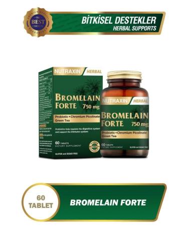 Nutraxin Bromelain Forte 60 Tablets 3 Pack