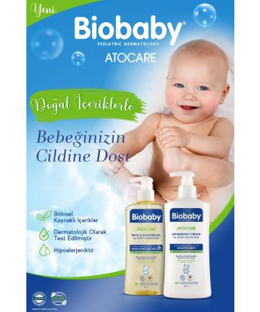 Biobaby Atocare Atopic Prone Skin Cleansing Shower Oil 500 Ml Ceramide Prebiotic Omega 3 - 6 Oatmeal - Buy Online on GoSupps.com
