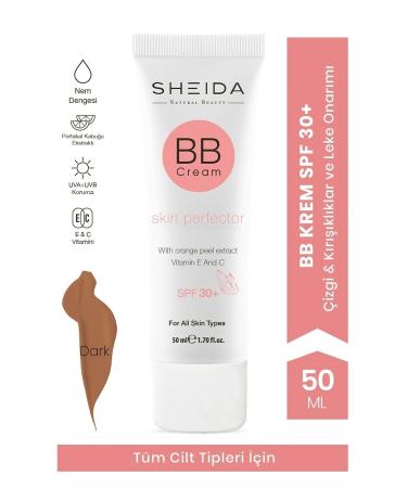 Sheida Bb Cream Dark (DARK COLOR) - Spf 30 Protection Blemish Repair Perfect Coverage