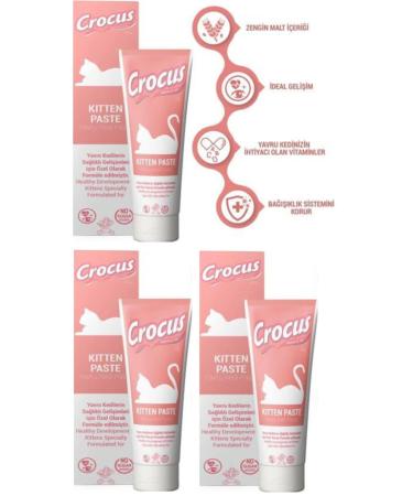 Crocus Cat Kitten Malt Paste 100 gr 3-Piece