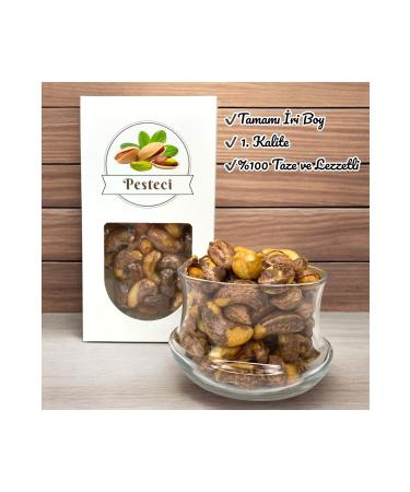 pesteci Gourmet Shelled Cashew Large Size Oil-Free Roasted 0 Cashew Nuts Net 200 gr