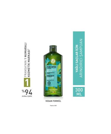 Yves Rocher PURE DETOX Detox Effective Sulfate-Free Shampoo Purifying Shampoo for Oily Hair - 300 ml - Buy Online on GoSupps.com