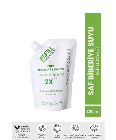 Bade Natural Rosemary Water Strengthening Hair Tonic Refill Package 200 ml 0 Natural And Pure