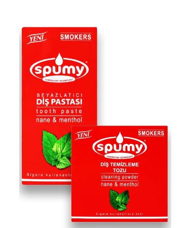 Spumy Cigarette and Coffee Stains Special 2-Pack Whitening Organic Toothpaste - 90 ml X 2 - Buy Online on GoSupps.com