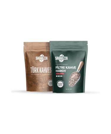 Saggezza Filter Coffee Hardy 250 gr X Turkish Coffee 250 gr Introduction Package
